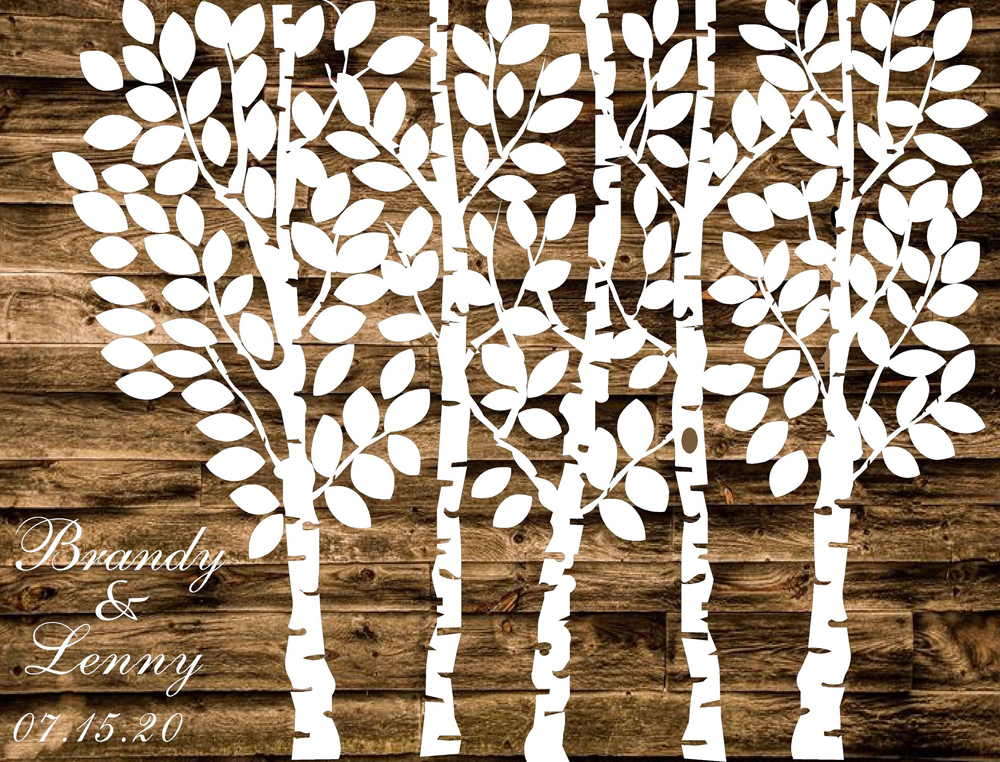 marriage date with couple names and trees