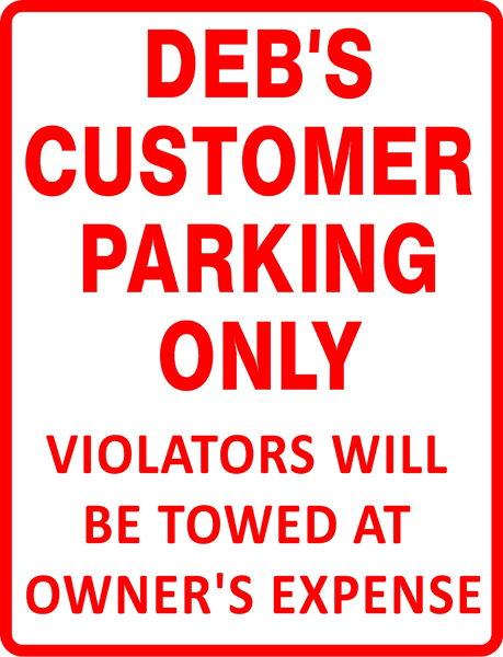 Deb's customer prking only